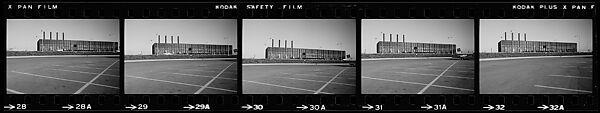 [854 Views of Container Corporation and Bethelehem Steel Industrial Architecture, Chicago Rail Yards, Architecture and Street Scenes, Galena Train Depot and Baggage Wagons, Pittsburgh and Pennsylvania Towns], Walker Evans (American, St. Louis, Missouri 1903–1975 New Haven, Connecticut), Film negative