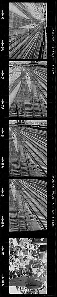 [854 Views of Container Corporation and Bethelehem Steel Industrial Architecture, Chicago Rail Yards, Architecture and Street Scenes, Galena Train Depot and Baggage Wagons, Pittsburgh and Pennsylvania Towns], Walker Evans (American, St. Louis, Missouri 1903–1975 New Haven, Connecticut), Film negative