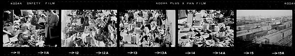 [854 Views of Container Corporation and Bethelehem Steel Industrial Architecture, Chicago Rail Yards, Architecture and Street Scenes, Galena Train Depot and Baggage Wagons, Pittsburgh and Pennsylvania Towns], Walker Evans (American, St. Louis, Missouri 1903–1975 New Haven, Connecticut), Film negative