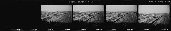 [854 Views of Container Corporation and Bethelehem Steel Industrial Architecture, Chicago Rail Yards, Architecture and Street Scenes, Galena Train Depot and Baggage Wagons, Pittsburgh and Pennsylvania Towns], Walker Evans (American, St. Louis, Missouri 1903–1975 New Haven, Connecticut), Film negative