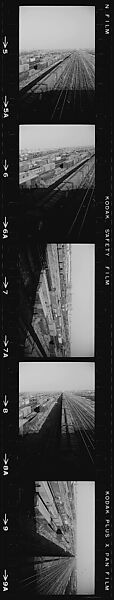 [854 Views of Container Corporation and Bethelehem Steel Industrial Architecture, Chicago Rail Yards, Architecture and Street Scenes, Galena Train Depot and Baggage Wagons, Pittsburgh and Pennsylvania Towns], Walker Evans (American, St. Louis, Missouri 1903–1975 New Haven, Connecticut), Film negative