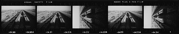 [854 Views of Container Corporation and Bethelehem Steel Industrial Architecture, Chicago Rail Yards, Architecture and Street Scenes, Galena Train Depot and Baggage Wagons, Pittsburgh and Pennsylvania Towns], Walker Evans (American, St. Louis, Missouri 1903–1975 New Haven, Connecticut), Film negative