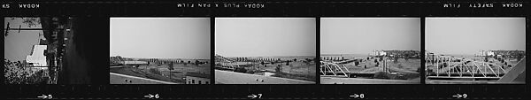 [854 Views of Container Corporation and Bethelehem Steel Industrial Architecture, Chicago Rail Yards, Architecture and Street Scenes, Galena Train Depot and Baggage Wagons, Pittsburgh and Pennsylvania Towns], Walker Evans (American, St. Louis, Missouri 1903–1975 New Haven, Connecticut), Film negative