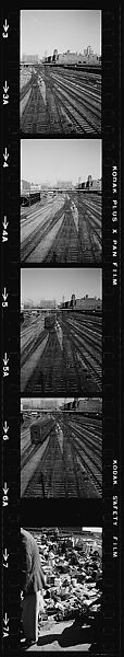 [854 Views of Container Corporation and Bethelehem Steel Industrial Architecture, Chicago Rail Yards, Architecture and Street Scenes, Galena Train Depot and Baggage Wagons, Pittsburgh and Pennsylvania Towns], Walker Evans (American, St. Louis, Missouri 1903–1975 New Haven, Connecticut), Film negative
