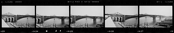 [854 Views of Container Corporation and Bethelehem Steel Industrial Architecture, Chicago Rail Yards, Architecture and Street Scenes, Galena Train Depot and Baggage Wagons, Pittsburgh and Pennsylvania Towns], Walker Evans (American, St. Louis, Missouri 1903–1975 New Haven, Connecticut), Film negative