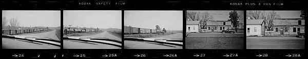 [854 Views of Container Corporation and Bethelehem Steel Industrial Architecture, Chicago Rail Yards, Architecture and Street Scenes, Galena Train Depot and Baggage Wagons, Pittsburgh and Pennsylvania Towns], Walker Evans (American, St. Louis, Missouri 1903–1975 New Haven, Connecticut), Film negative
