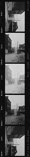 [854 Views of Container Corporation and Bethelehem Steel Industrial Architecture, Chicago Rail Yards, Architecture and Street Scenes, Galena Train Depot and Baggage Wagons, Pittsburgh and Pennsylvania Towns], Walker Evans (American, St. Louis, Missouri 1903–1975 New Haven, Connecticut), Film negative