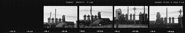 [854 Views of Container Corporation and Bethelehem Steel Industrial Architecture, Chicago Rail Yards, Architecture and Street Scenes, Galena Train Depot and Baggage Wagons, Pittsburgh and Pennsylvania Towns], Walker Evans (American, St. Louis, Missouri 1903–1975 New Haven, Connecticut), Film negative