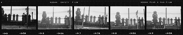 [854 Views of Container Corporation and Bethelehem Steel Industrial Architecture, Chicago Rail Yards, Architecture and Street Scenes, Galena Train Depot and Baggage Wagons, Pittsburgh and Pennsylvania Towns], Walker Evans (American, St. Louis, Missouri 1903–1975 New Haven, Connecticut), Film negative