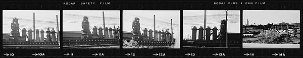 [854 Views of Container Corporation and Bethelehem Steel Industrial Architecture, Chicago Rail Yards, Architecture and Street Scenes, Galena Train Depot and Baggage Wagons, Pittsburgh and Pennsylvania Towns], Walker Evans (American, St. Louis, Missouri 1903–1975 New Haven, Connecticut), Film negative