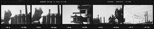[854 Views of Container Corporation and Bethelehem Steel Industrial Architecture, Chicago Rail Yards, Architecture and Street Scenes, Galena Train Depot and Baggage Wagons, Pittsburgh and Pennsylvania Towns], Walker Evans (American, St. Louis, Missouri 1903–1975 New Haven, Connecticut), Film negative