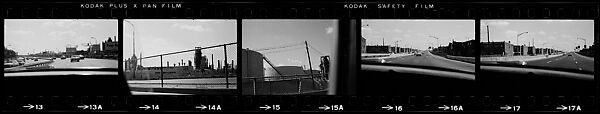 [854 Views of Container Corporation and Bethelehem Steel Industrial Architecture, Chicago Rail Yards, Architecture and Street Scenes, Galena Train Depot and Baggage Wagons, Pittsburgh and Pennsylvania Towns], Walker Evans (American, St. Louis, Missouri 1903–1975 New Haven, Connecticut), Film negative