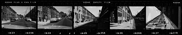 [854 Views of Container Corporation and Bethelehem Steel Industrial Architecture, Chicago Rail Yards, Architecture and Street Scenes, Galena Train Depot and Baggage Wagons, Pittsburgh and Pennsylvania Towns], Walker Evans (American, St. Louis, Missouri 1903–1975 New Haven, Connecticut), Film negative