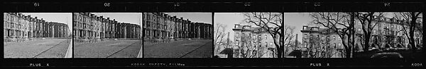 [70 Views of Italianate Revival Town Houses and Streets, Boston, Massachusetts, Possibly Commissioned by Fortune Magazine for Unpublished Article], Walker Evans (American, St. Louis, Missouri 1903–1975 New Haven, Connecticut), Film negative