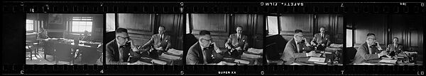 [238 Portraits of Anton Gray, Frank Walling, and Other Kennecott Copper Corporation Executives at Work, and Author John McDonald, New York and Montreal, Commissioned by Fortune Magazine for "The World of Kennecott" Series, Published November 1951], Walker Evans (American, St. Louis, Missouri 1903–1975 New Haven, Connecticut), Film negative