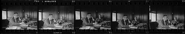 [238 Portraits of Anton Gray, Frank Walling, and Other Kennecott Copper Corporation Executives at Work, and Author John McDonald, New York and Montreal, Commissioned by Fortune Magazine for "The World of Kennecott" Series, Published November 1951], Walker Evans (American, St. Louis, Missouri 1903–1975 New Haven, Connecticut), Film negative