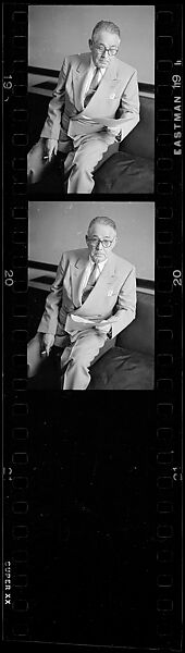 [238 Portraits of Anton Gray, Frank Walling, and Other Kennecott Copper Corporation Executives at Work, and Author John McDonald, New York and Montreal, Commissioned by Fortune Magazine for "The World of Kennecott" Series, Published November 1951], Walker Evans (American, St. Louis, Missouri 1903–1975 New Haven, Connecticut), Film negative