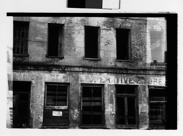 [Three 35mm Film Frames: Town Square with Two Churches, Dilapidated Buildings, Southeastern U.S.], Walker Evans (American, St. Louis, Missouri 1903–1975 New Haven, Connecticut), Film negative