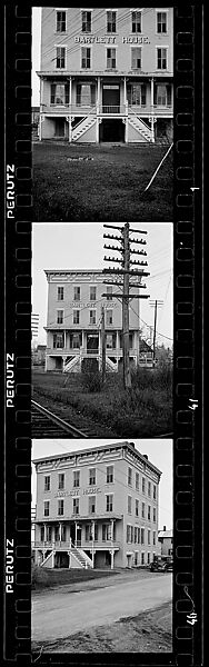 [Three 35mm Film Frames: Bartlett House Hotel, Ghent, New York], Walker Evans (American, St. Louis, Missouri 1903–1975 New Haven, Connecticut), Film negative
