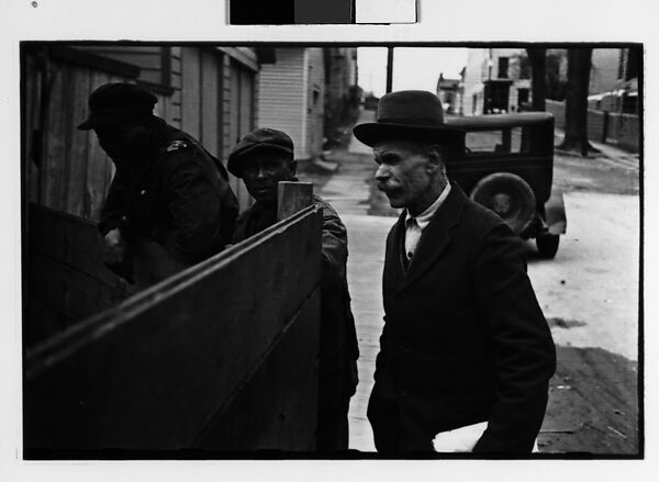 [Three 35mm Film Frames: Men on Sidewalk, Hudson, New York], Walker Evans (American, St. Louis, Missouri 1903–1975 New Haven, Connecticut), Film negative 
