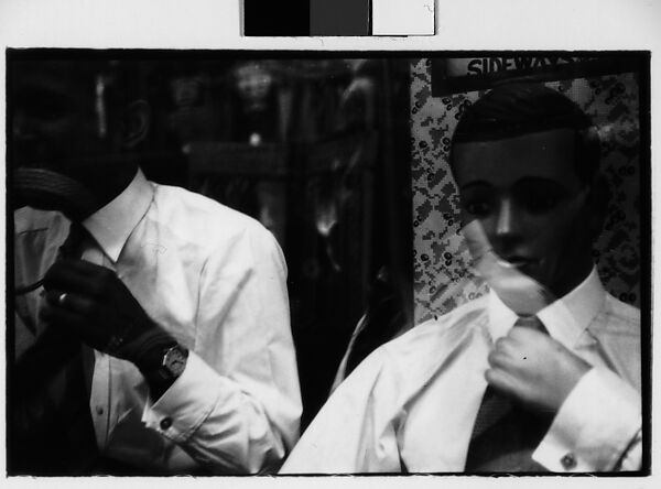 [Two 35mm Film Frames: Window Display of Mannequins in Front of Advertisement for "TIES", New York City], Walker Evans (American, St. Louis, Missouri 1903–1975 New Haven, Connecticut), Film negative