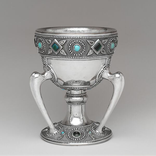 Cup, Designed by Louis C. Tiffany (American, New York 1848–1933 New York), Silver, glass, American 