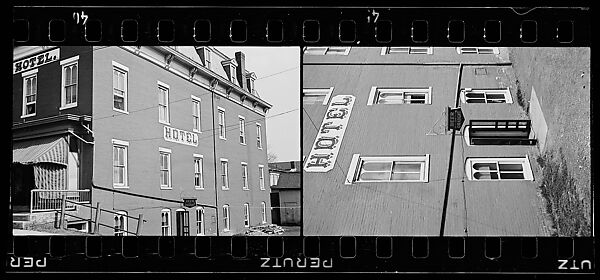 [Two 35mm Film Frames: Hotel Façade, Probably Millerton, New York], Walker Evans (American, St. Louis, Missouri 1903–1975 New Haven, Connecticut), Film negative