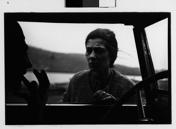 [Three 35mm Film Frames: Beatrice Jacoby Talking to Man Through Window of Parked Car, Probably Vicinity Millerton, New York], Walker Evans (American, St. Louis, Missouri 1903–1975 New Haven, Connecticut), Film negative 