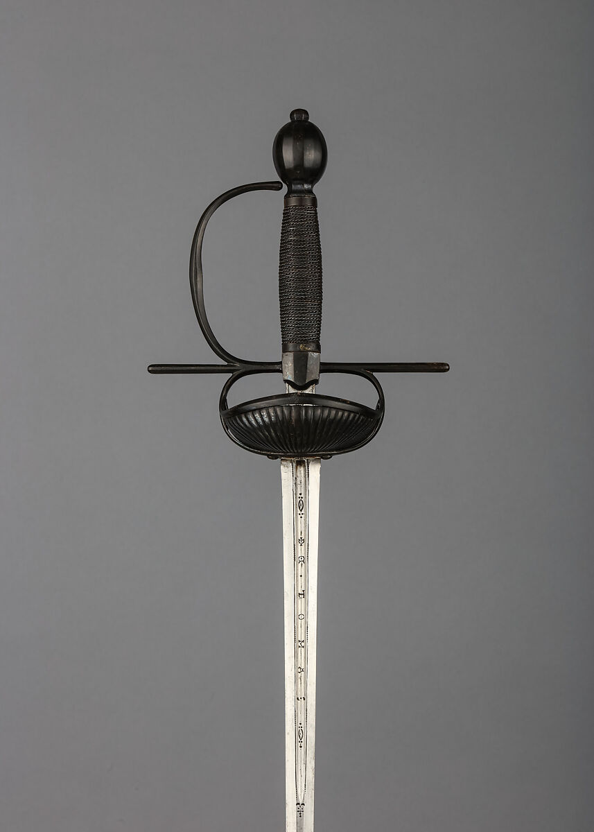 Rapier, Steel, blade, Spanish, Toledo; hilt, European, possibly Spanish 