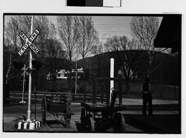 [Two 35mm Film Frames:Railroad Crossing and Flatbed Wagons, Copake, New York], Walker Evans (American, St. Louis, Missouri 1903–1975 New Haven, Connecticut), Film negative 