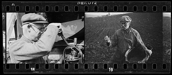 [Two 35mm Film Frames: Worker and Farmer in Field, Copake, New York], Walker Evans (American, St. Louis, Missouri 1903–1975 New Haven, Connecticut), Film negative
