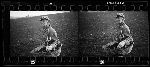 [Two 35mm Film Frames: Farmer in Field, Copake, New York], Walker Evans (American, St. Louis, Missouri 1903–1975 New Haven, Connecticut), Film negative