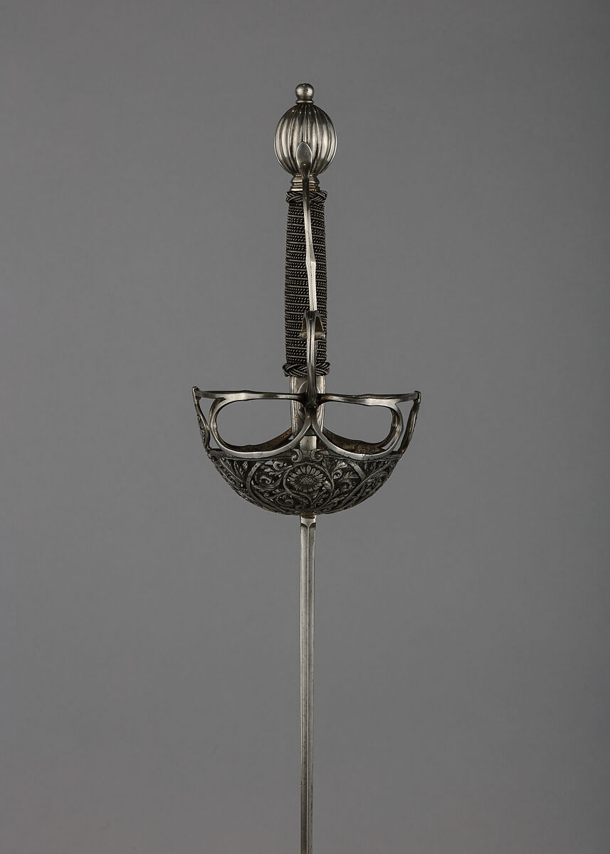 Cup-Hilted Rapier, Steel, Italian