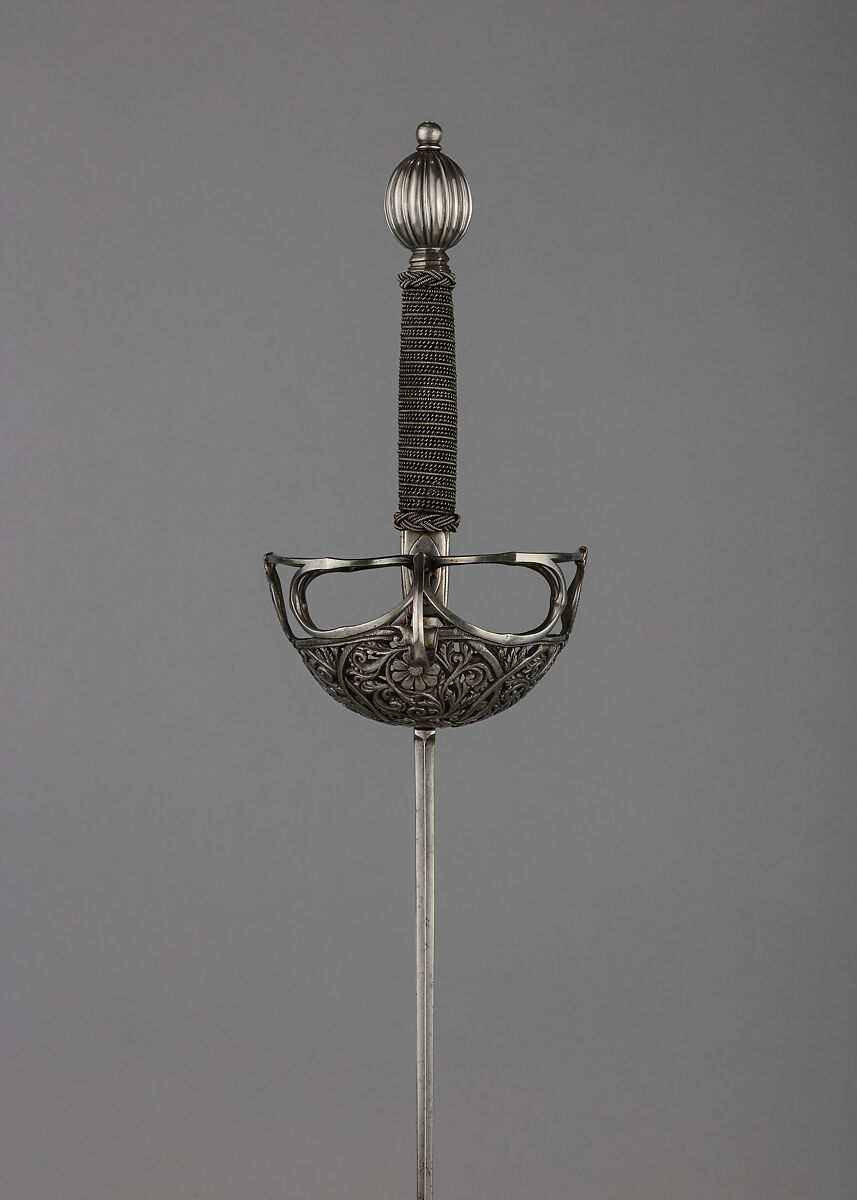 Cup-Hilted Rapier, Steel, Italian