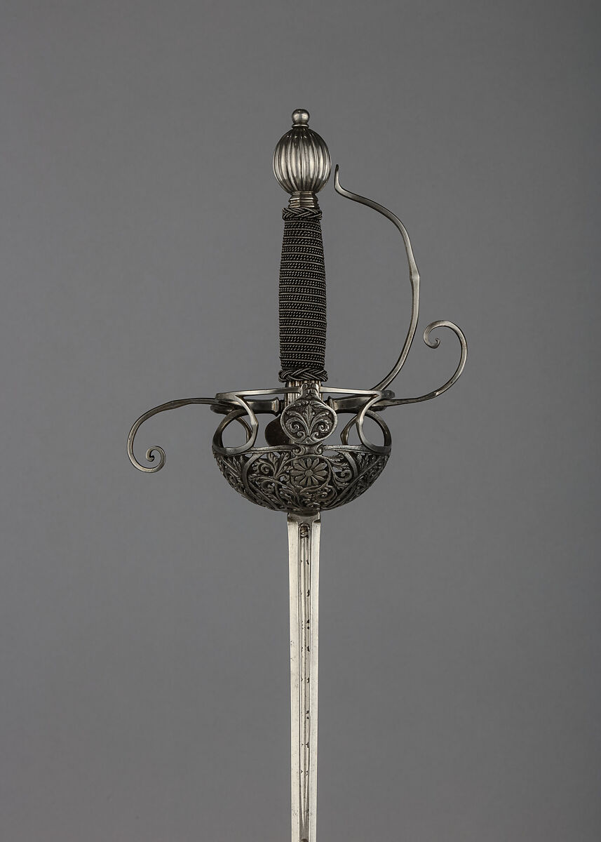 Cup-Hilted Rapier, Steel, Italian