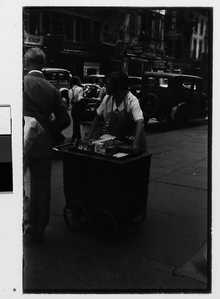 Walker Evans | [Two 35mm Film Frames: Housegoods Vendor and Cart on ...