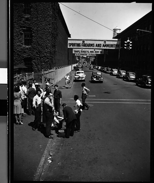 [56 Views of Bridgeport, Connecticut, Including: Main Street, Factory Workers, Shoppers, Sikorsky Parking Lot, and 4th of July Parade, Commissioned by Fortune Magazine for "In Bridgeport's War Factories", Published September 1941], Walker Evans (American, St. Louis, Missouri 1903–1975 New Haven, Connecticut), Film negative