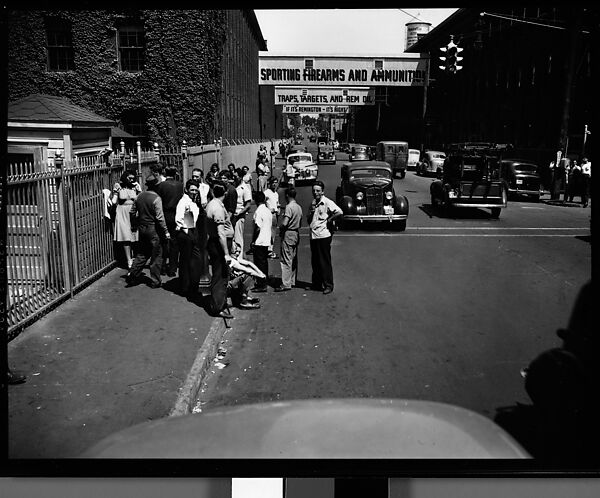 [56 Views of Bridgeport, Connecticut, Including: Main Street, Factory Workers, Shoppers, Sikorsky Parking Lot, and 4th of July Parade, Commissioned by Fortune Magazine for "In Bridgeport's War Factories", Published September 1941], Walker Evans (American, St. Louis, Missouri 1903–1975 New Haven, Connecticut), Film negative
