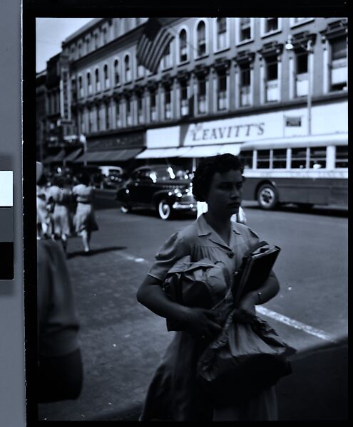 [56 Views of Bridgeport, Connecticut, Including: Main Street, Factory Workers, Shoppers, Sikorsky Parking Lot, and 4th of July Parade, Commissioned by Fortune Magazine for "In Bridgeport's War Factories", Published September 1941], Walker Evans (American, St. Louis, Missouri 1903–1975 New Haven, Connecticut), Film negative
