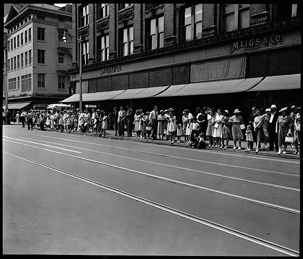 [56 Views of Bridgeport, Connecticut, Including: Main Street, Factory Workers, Shoppers, Sikorsky Parking Lot, and 4th of July Parade, Commissioned by Fortune Magazine for "In Bridgeport's War Factories", Published September 1941], Walker Evans (American, St. Louis, Missouri 1903–1975 New Haven, Connecticut), Film negative