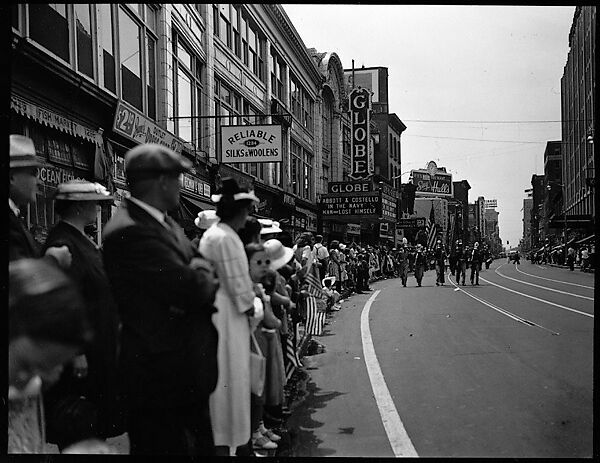 [56 Views of Bridgeport, Connecticut, Including: Main Street, Factory Workers, Shoppers, Sikorsky Parking Lot, and 4th of July Parade, Commissioned by Fortune Magazine for "In Bridgeport's War Factories", Published September 1941], Walker Evans (American, St. Louis, Missouri 1903–1975 New Haven, Connecticut), Film negative