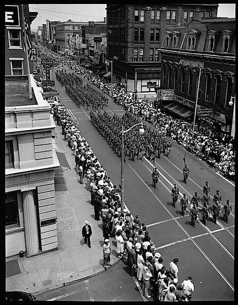 [56 Views of Bridgeport, Connecticut, Including: Main Street, Factory Workers, Shoppers, Sikorsky Parking Lot, and 4th of July Parade, Commissioned by Fortune Magazine for "In Bridgeport's War Factories", Published September 1941], Walker Evans (American, St. Louis, Missouri 1903–1975 New Haven, Connecticut), Film negative