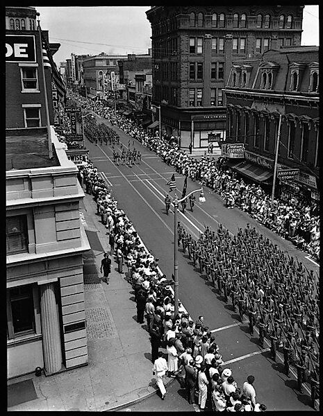 [56 Views of Bridgeport, Connecticut, Including: Main Street, Factory Workers, Shoppers, Sikorsky Parking Lot, and 4th of July Parade, Commissioned by Fortune Magazine for "In Bridgeport's War Factories", Published September 1941], Walker Evans (American, St. Louis, Missouri 1903–1975 New Haven, Connecticut), Film negative