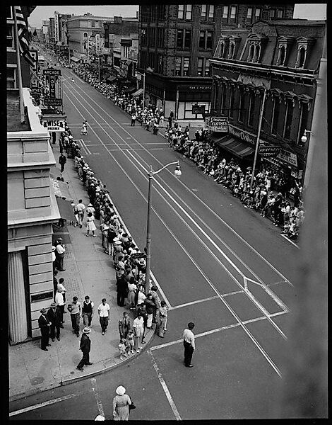 [56 Views of Bridgeport, Connecticut, Including: Main Street, Factory Workers, Shoppers, Sikorsky Parking Lot, and 4th of July Parade, Commissioned by Fortune Magazine for "In Bridgeport's War Factories", Published September 1941], Walker Evans (American, St. Louis, Missouri 1903–1975 New Haven, Connecticut), Film negative