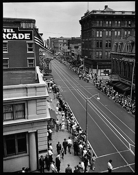 [56 Views of Bridgeport, Connecticut, Including: Main Street, Factory Workers, Shoppers, Sikorsky Parking Lot, and 4th of July Parade, Commissioned by Fortune Magazine for "In Bridgeport's War Factories", Published September 1941], Walker Evans (American, St. Louis, Missouri 1903–1975 New Haven, Connecticut), Film negative