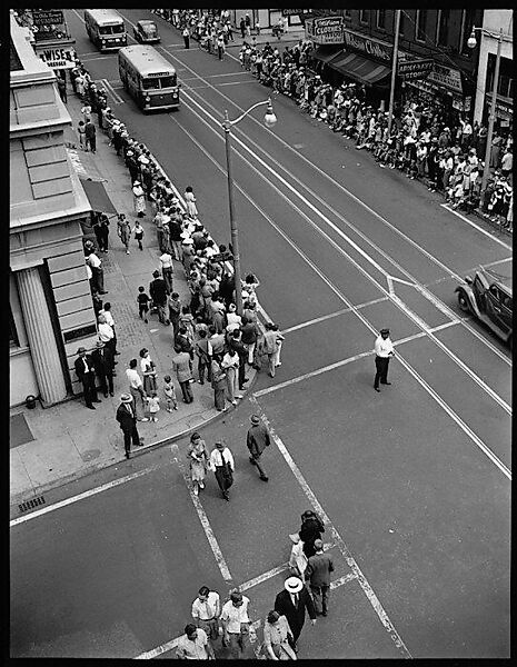[56 Views of Bridgeport, Connecticut, Including: Main Street, Factory Workers, Shoppers, Sikorsky Parking Lot, and 4th of July Parade, Commissioned by Fortune Magazine for "In Bridgeport's War Factories", Published September 1941], Walker Evans (American, St. Louis, Missouri 1903–1975 New Haven, Connecticut), Film negative