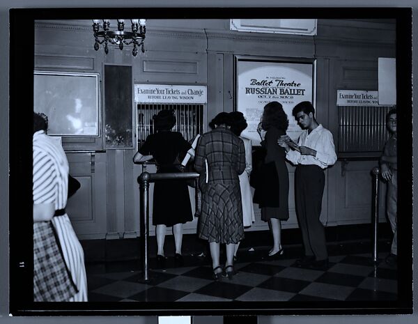 [110 Studies of the Ballet Theatre Company, New York City: Dancers in Rehearsal, Portraits of Company Dancers and Directors, Props, Costumes, and Lobby Scenes, Commissioned by Fortune Magazine for "The Boom in Ballet", Published December 1945], Walker Evans (American, St. Louis, Missouri 1903–1975 New Haven, Connecticut), Film negative