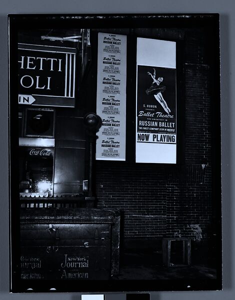 [110 Studies of the Ballet Theatre Company, New York City: Dancers in Rehearsal, Portraits of Company Dancers and Directors, Props, Costumes, and Lobby Scenes, Commissioned by Fortune Magazine for "The Boom in Ballet", Published December 1945], Walker Evans (American, St. Louis, Missouri 1903–1975 New Haven, Connecticut), Film negative