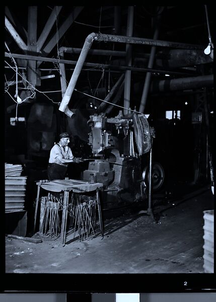 [70 Studies of Collins Knife Company Factory, Workers, and Executives and Views of Collinsville, Connecticut, Commissioned by Fortune Magazine for "Collins Co., Collinsville, Connecticut", Published January 1946], Walker Evans (American, St. Louis, Missouri 1903–1975 New Haven, Connecticut), Film negative