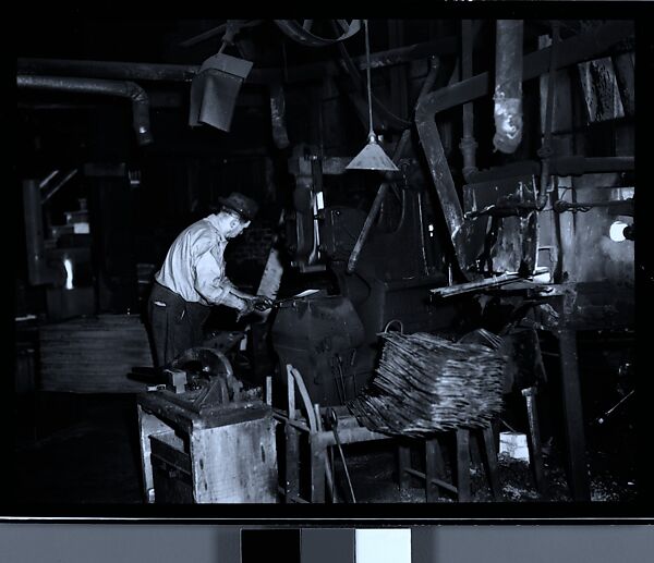 [70 Studies of Collins Knife Company Factory, Workers, and Executives and Views of Collinsville, Connecticut, Commissioned by Fortune Magazine for "Collins Co., Collinsville, Connecticut", Published January 1946], Walker Evans (American, St. Louis, Missouri 1903–1975 New Haven, Connecticut), Film negative